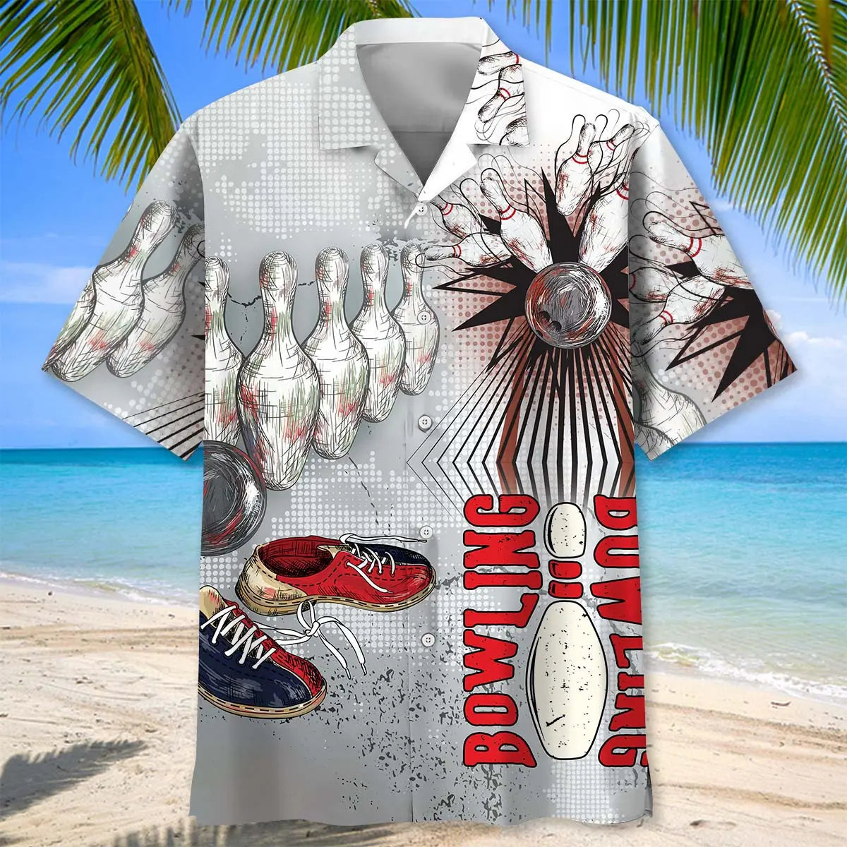 Vintage Bowling Hawaiian Shirt For Resort Trips, Coastal Parties, And Warm Weather Style