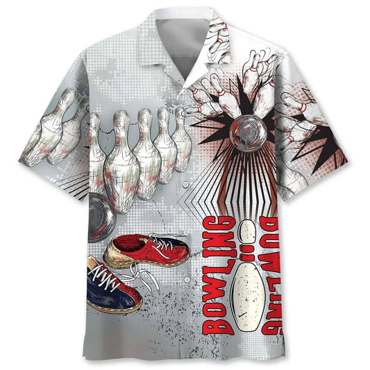 Vintage Bowling Hawaiian Shirt For Resort Trips, Coastal Parties, And Warm Weather Style