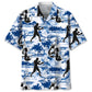 Boxing Blue Nature Hawaiian Shirt For Island Vacations, Resort Wear, And Relaxed Seasonal Style