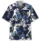 Boxing Blue Nature Hawaiian Shirt For Casual Weekend, Outdoor Event, And Vacation Style