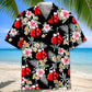 Floral Boxing Hawaiian Shirt For Summer Vacation, Beach Travel, And Casual Wear