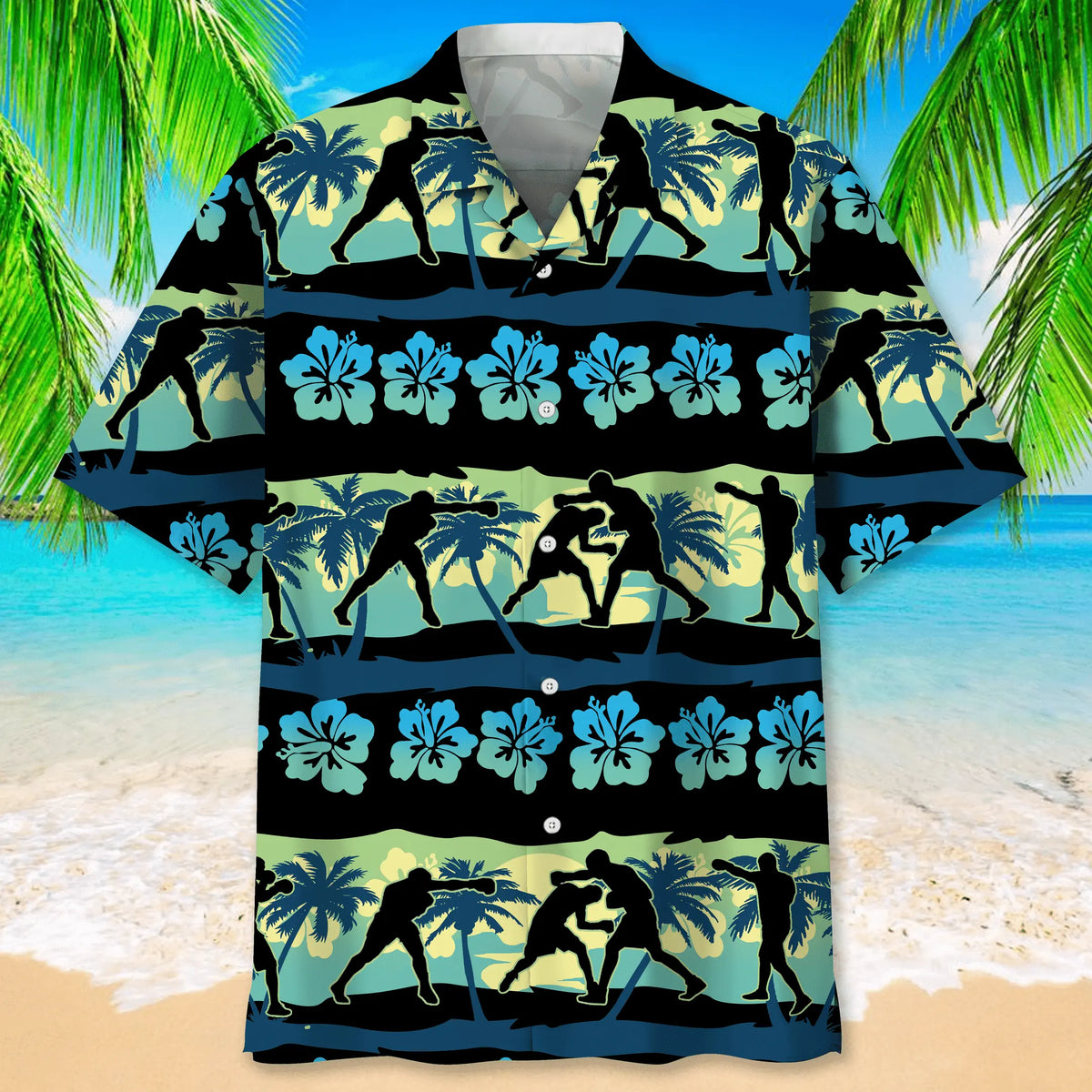Boxing Nature Beach Hawaiian Shirt For Resort Trips, Coastal Parties, And Warm Weather Style