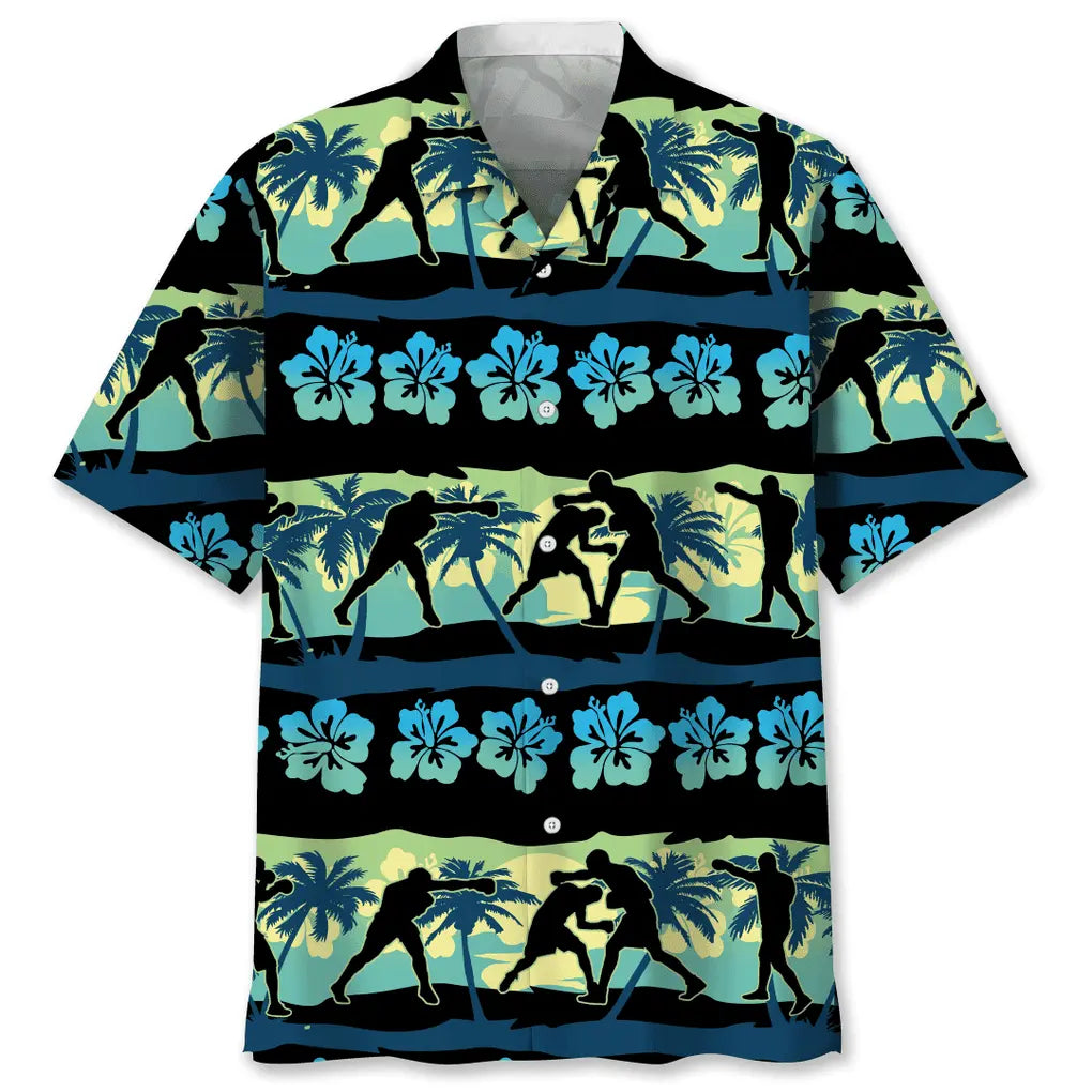 Boxing Nature Beach Hawaiian Shirt For Resort Trips, Coastal Parties, And Warm Weather Style