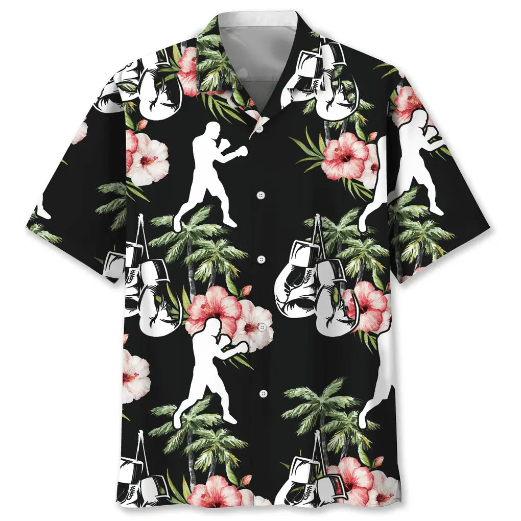 Floral Boxing Nature Hawaiian Shirt For Beach Days, Summer Outings, And Thoughtful Gift Giving