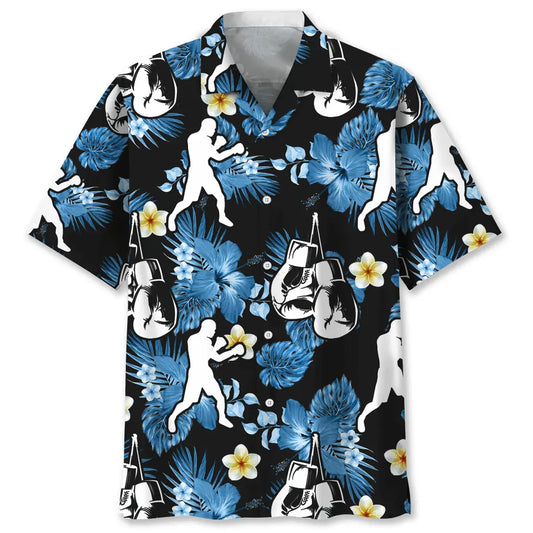 Boxing Nature Hawaiian Shirt For Resort Trips, Coastal Parties, And Warm Weather Style
