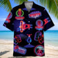 Neon Boxing Sign Hawaiian Shirt For Tropical Holidays, Outdoor Gatherings, And Everyday Comfort