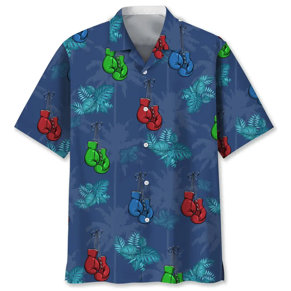 Tropical Boxing Hawaiian Shirt For Coastal Travel, Casual Events, And Comfortable Summer Wear