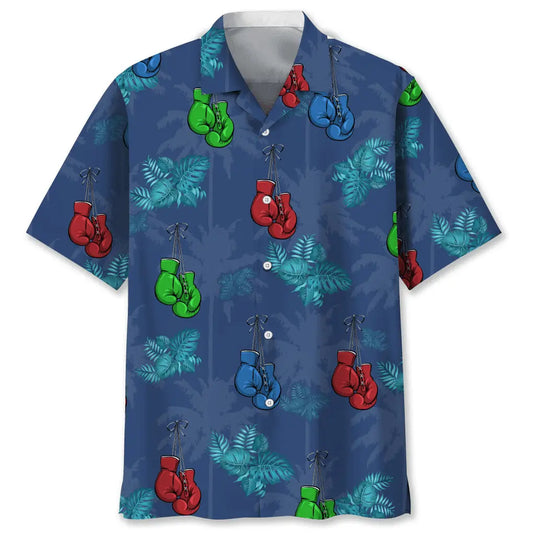 Tropical Boxing Hawaiian Shirt For Coastal Travel, Casual Events, And Comfortable Summer Wear