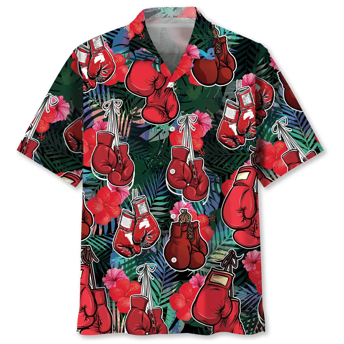 Tropical Boxing Hawaiian Shirt For Coastal Travel, Casual Events, And Comfortable Summer Wear