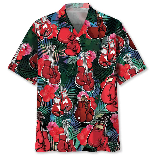 Tropical Boxing Hawaiian Shirt For Coastal Travel, Casual Events, And Comfortable Summer Wear