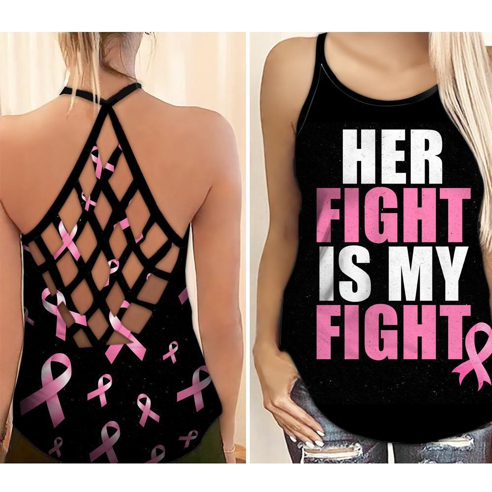 Breast Cancer Awareness Support And Solidarity Hollow Tank Top For Support Events And Casual Styling