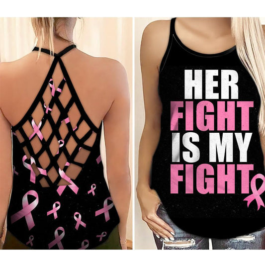 Breast Cancer Awareness Support And Solidarity Hollow Tank Top For Support Events And Casual Styling