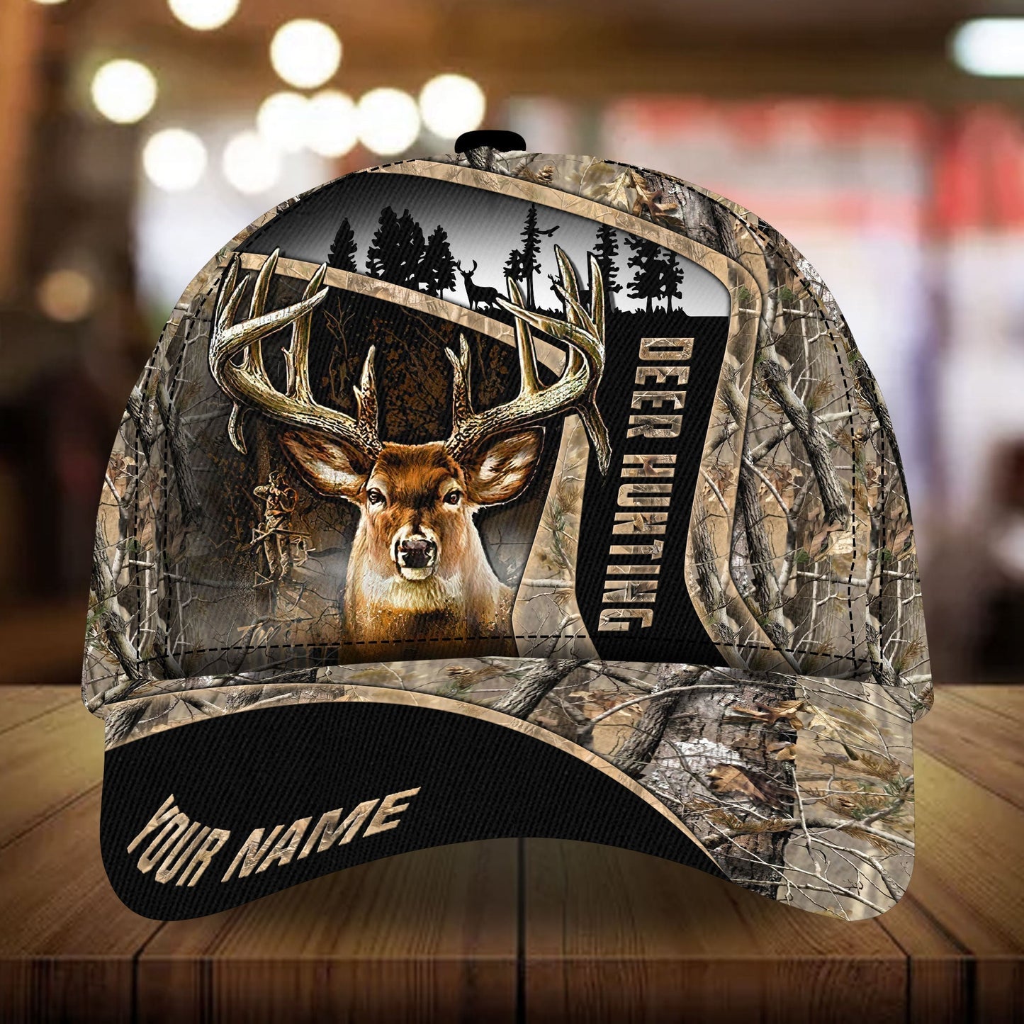 Special Deer Hunting Pattern Personalized Classic Cap For Seasonal Events Outdoor Trips And Everyday Comfort
