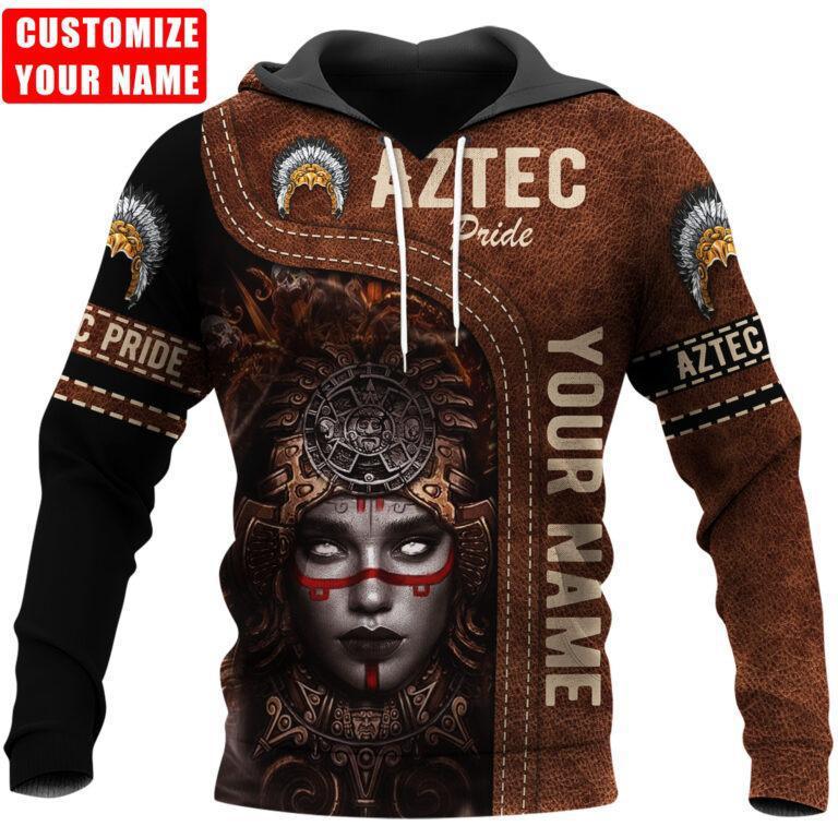 Personalized Aztec Pride Hoodie For Colorful Festivals Daily Wear And Supportive Gifting