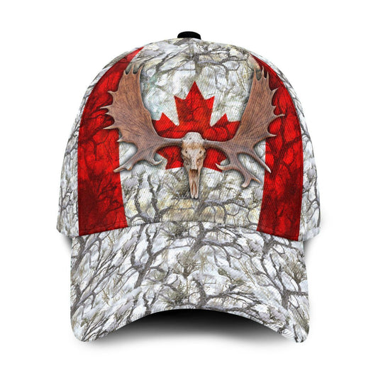 Canada Moose Hunting All Over Print Classic Cap For Beach Travel Outdoor Events And Relaxed Casual Wear