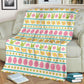 Easter Bunny Egg Pattern Flannel Blanket For Cozy Bedroom Sofa Decor