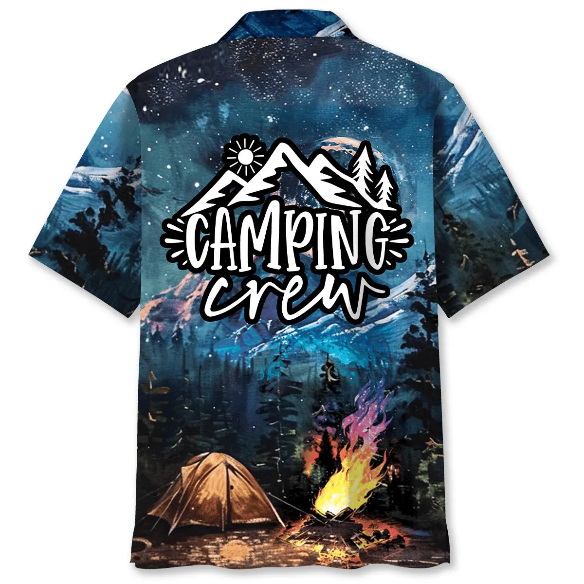 Camping Crew Hawaiian Shirt For Casual Weekend, Resort Holiday, And Outdoor Comfort