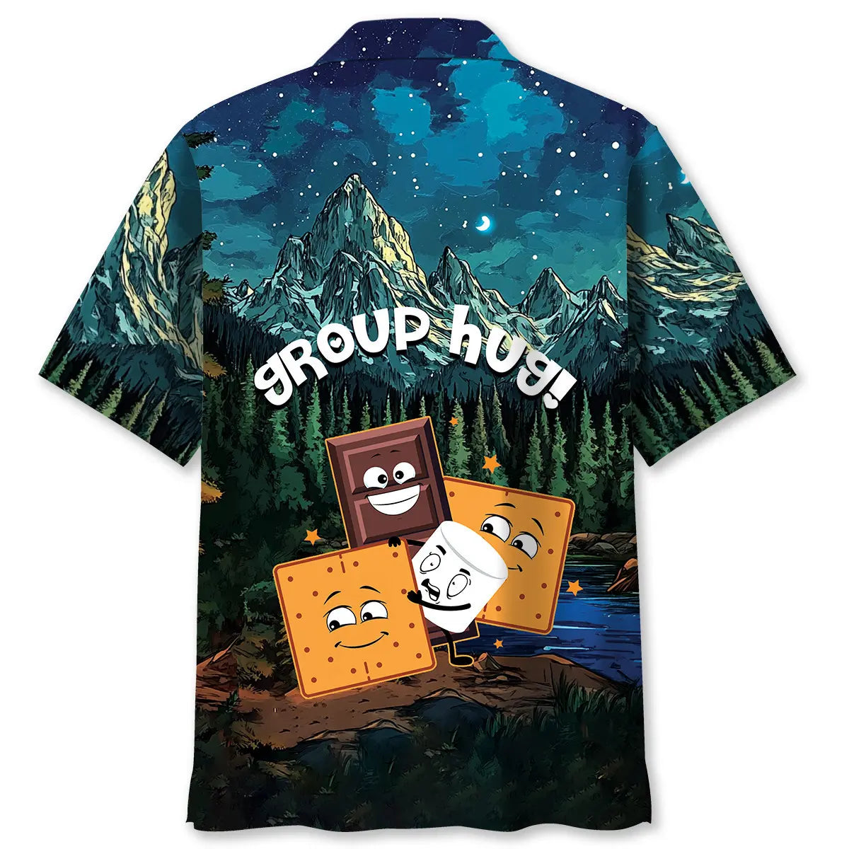 Camping Group Hug Hawaiian Shirt For Island Vacations, Resort Wear, And Relaxed Seasonal Style