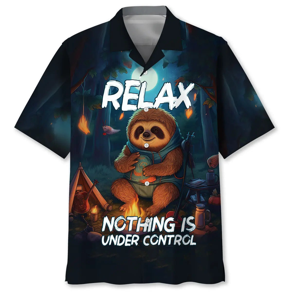 Camping Relax Hawaiian Shirt For Outdoor Relaxation, Island Trips, And Warm Weather Activities