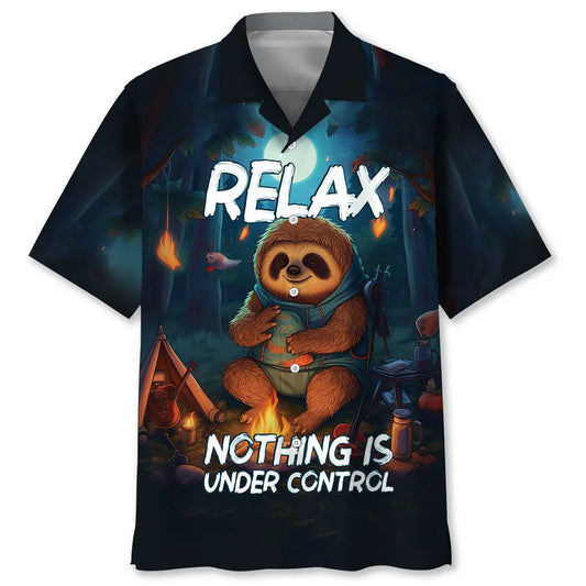 Camping Relax Hawaiian Shirt For Outdoor Relaxation, Island Trips, And Warm Weather Activities