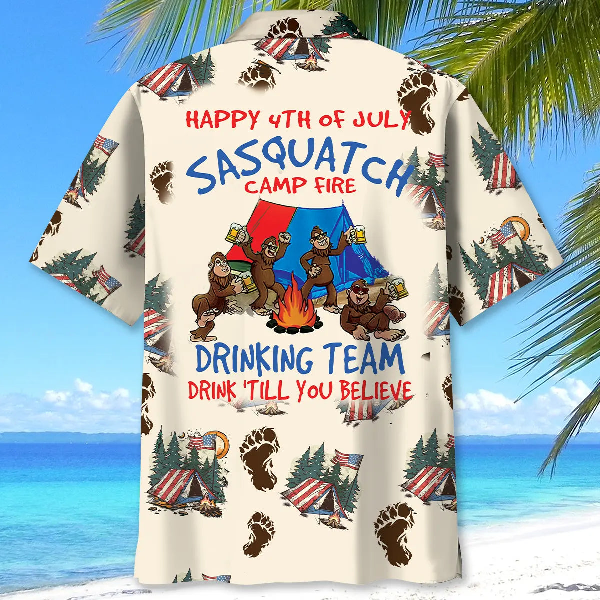 Camping Team Of July Camp Fire Hawaiian Shirt For Summer Road Trip, Coastal Festival, And Warm Weather Fashion