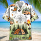 Camping Tent Compass Hawaiian Shirt For Beach Party And Beachside Style