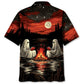 Camping Ghost Hawaiian Shirt For Autumn Gatherings, Coastal Outings, And Playful Holiday Style