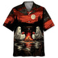 Camping Ghost Hawaiian Shirt For Autumn Gatherings, Coastal Outings, And Playful Holiday Style