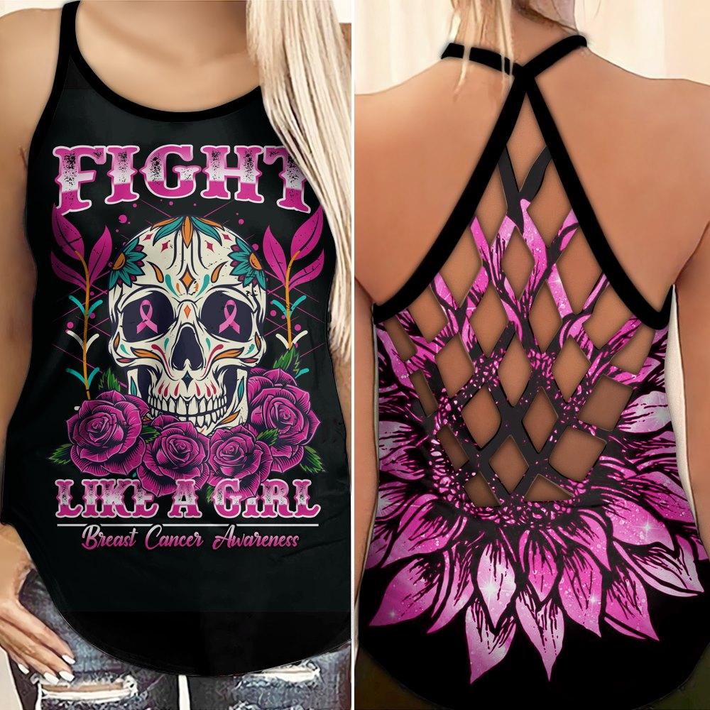 Cancer Strength And Support Hollow Tank Top For Community Events And Positive Support