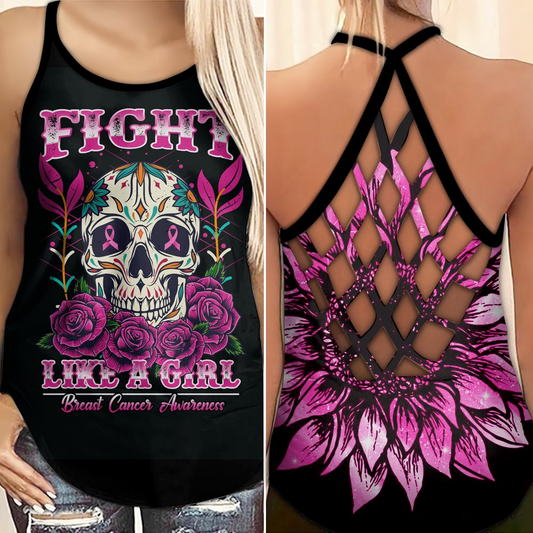 Cancer Strength And Support Hollow Tank Top For Community Events And Positive Support