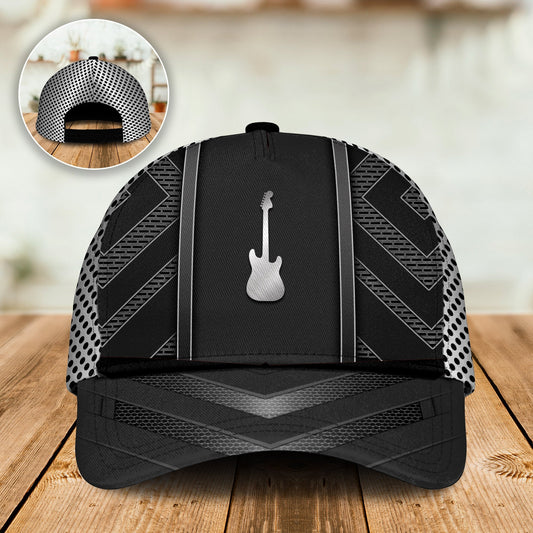 Guitar Silver Simple Classic Cap For Beach Vacations Outdoor Trips And Everyday Comfort