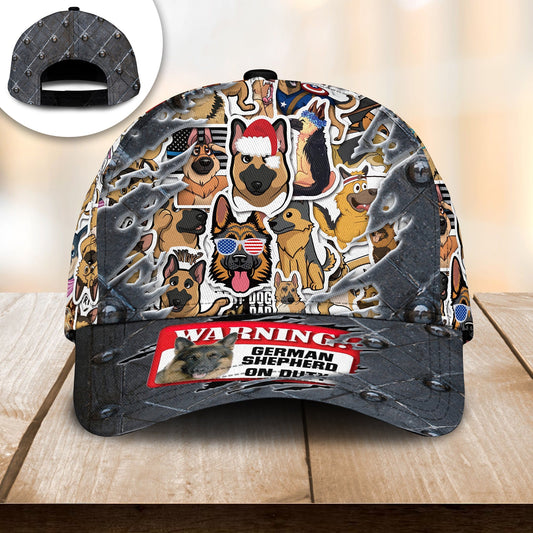 German Shepherd On Duty Lover Classic Cap For Parties Vacations And Relaxed Daily Outfits