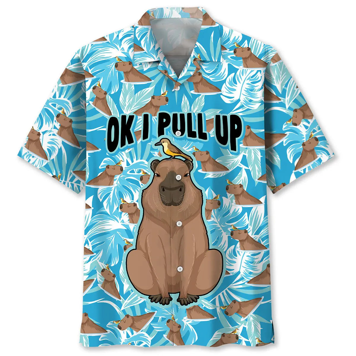 Playful Capybara Hawaiian Shirt For Island Vacations, Resort Wear, And Relaxed Seasonal Style