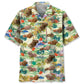 Tropical Capybara Hawaiian Shirt For Summer Vacation, Beach Travel, And Casual Wear