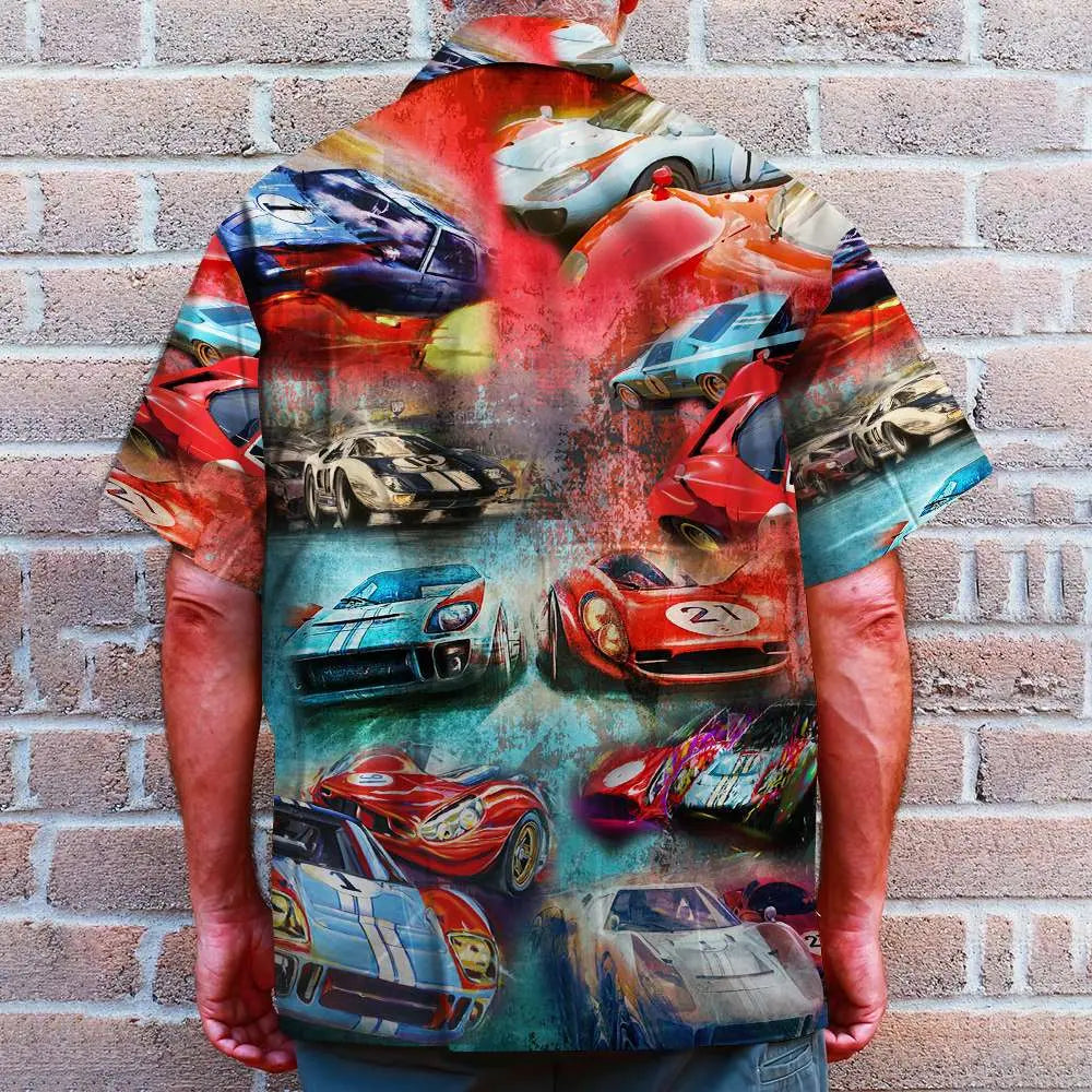 Island Summer Car Racing We're Lighter Faster Aloha Hawaiian Shirt For Summer Vacation, Beach Travel, And Casual Wear