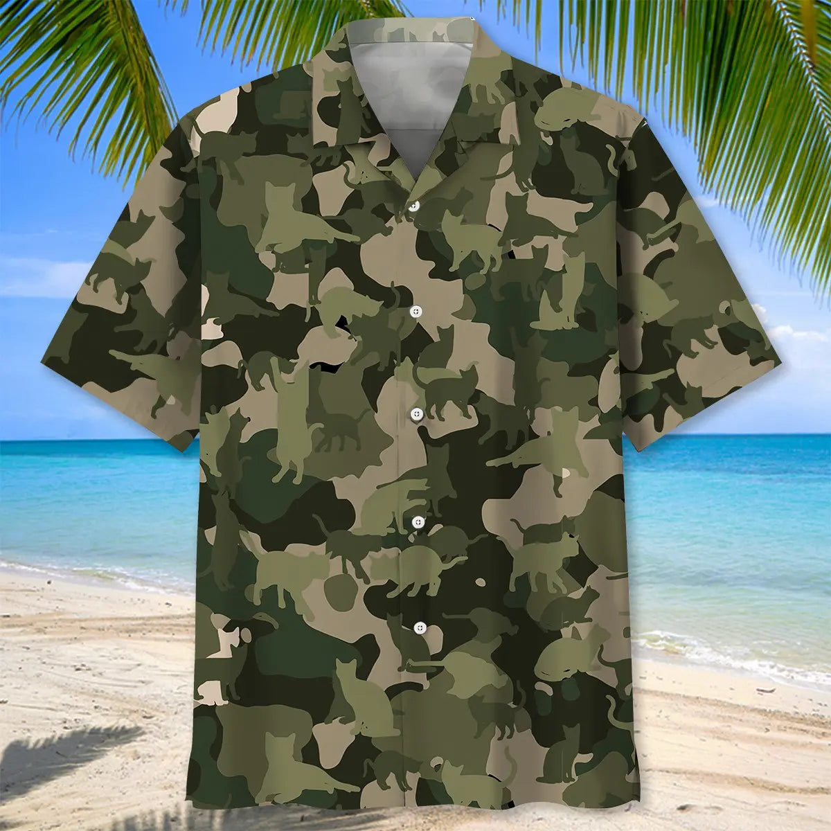 Cat Pattern Hawaiian Shirt For Island Vacations, Resort Wear, And Relaxed Seasonal Style