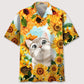 Cat Sunflower Hawaiian Shirt For Island Vacations, Weekend Events, And Relaxed Everyday Outfits