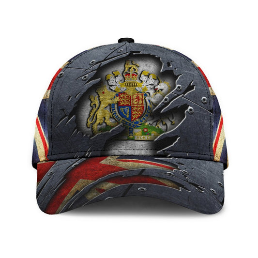 British Veteran Coat Of Arms Classic Cap For Summer Activities Vacations And Comfortable Daily Wear