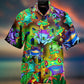 Neon Frog Stunning Hawaiian Shirt Artwork View For Weekend Travel And Beach Style