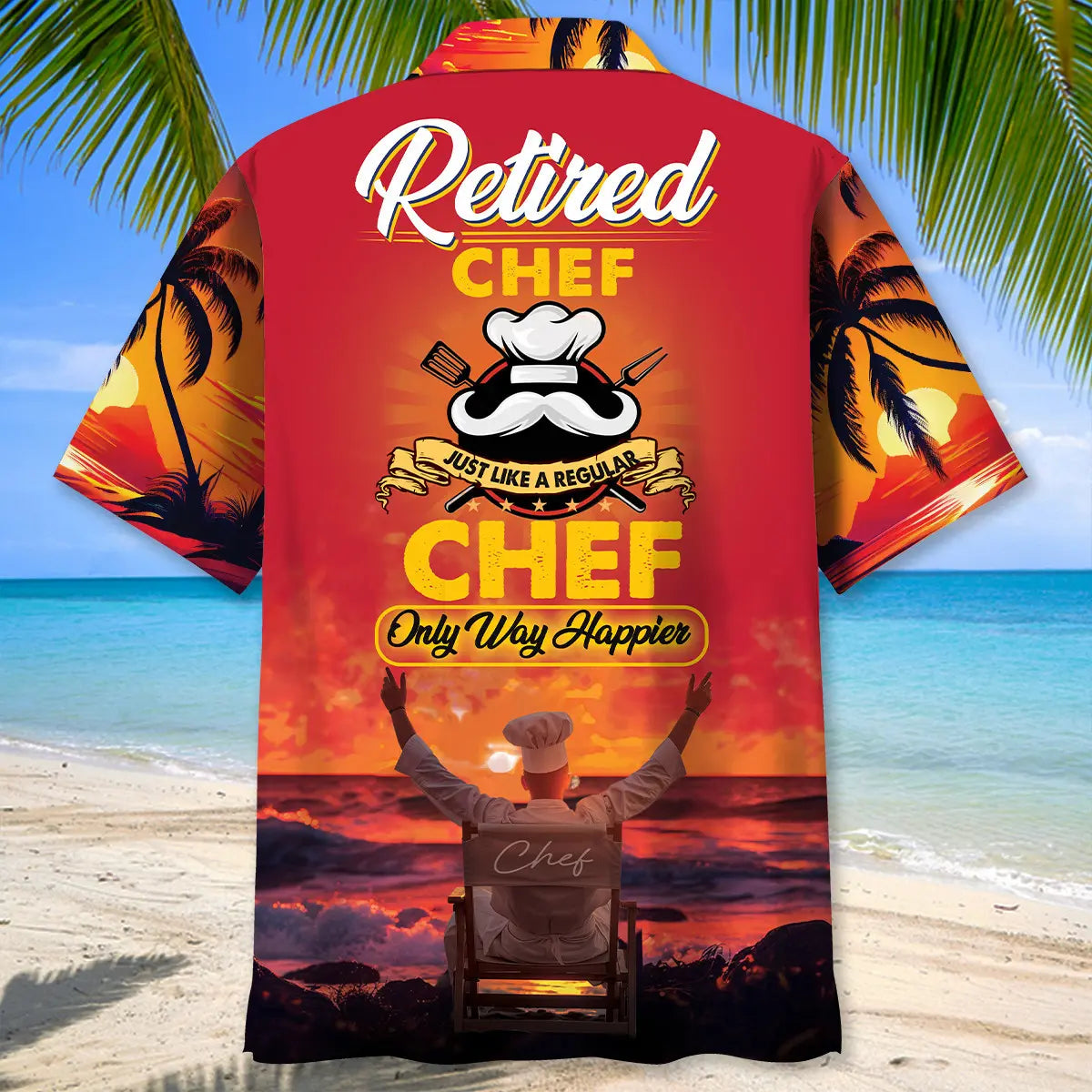 Chef Retirement Hawaiian Shirt For Summer Road Trip, Beach Party, And Casual Wear