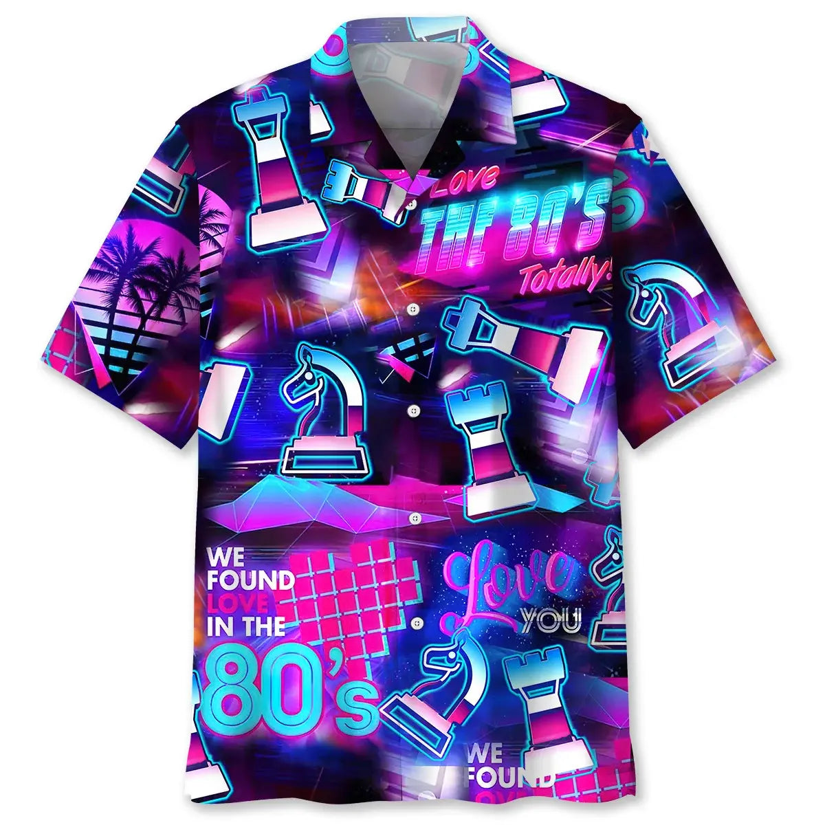 Chess 80s Hawaiian Shirt For Coastal Travel, Casual Events, And Comfortable Summer Wear