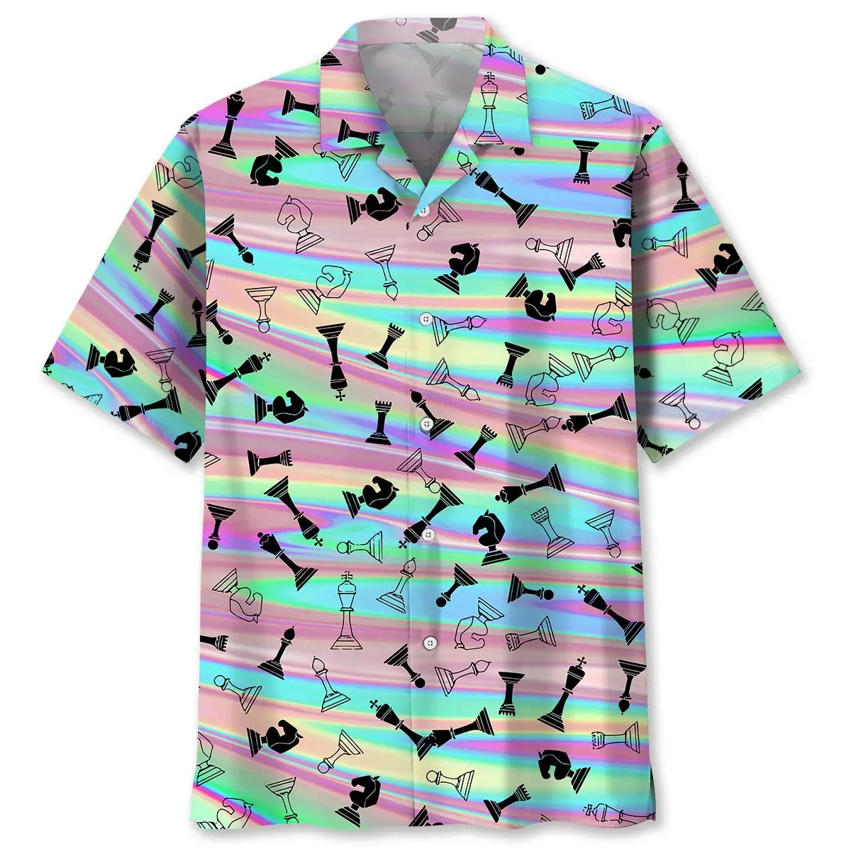 Colorful Chess Hawaiian Shirt For Resort Trips, Coastal Parties, And Warm Weather Style