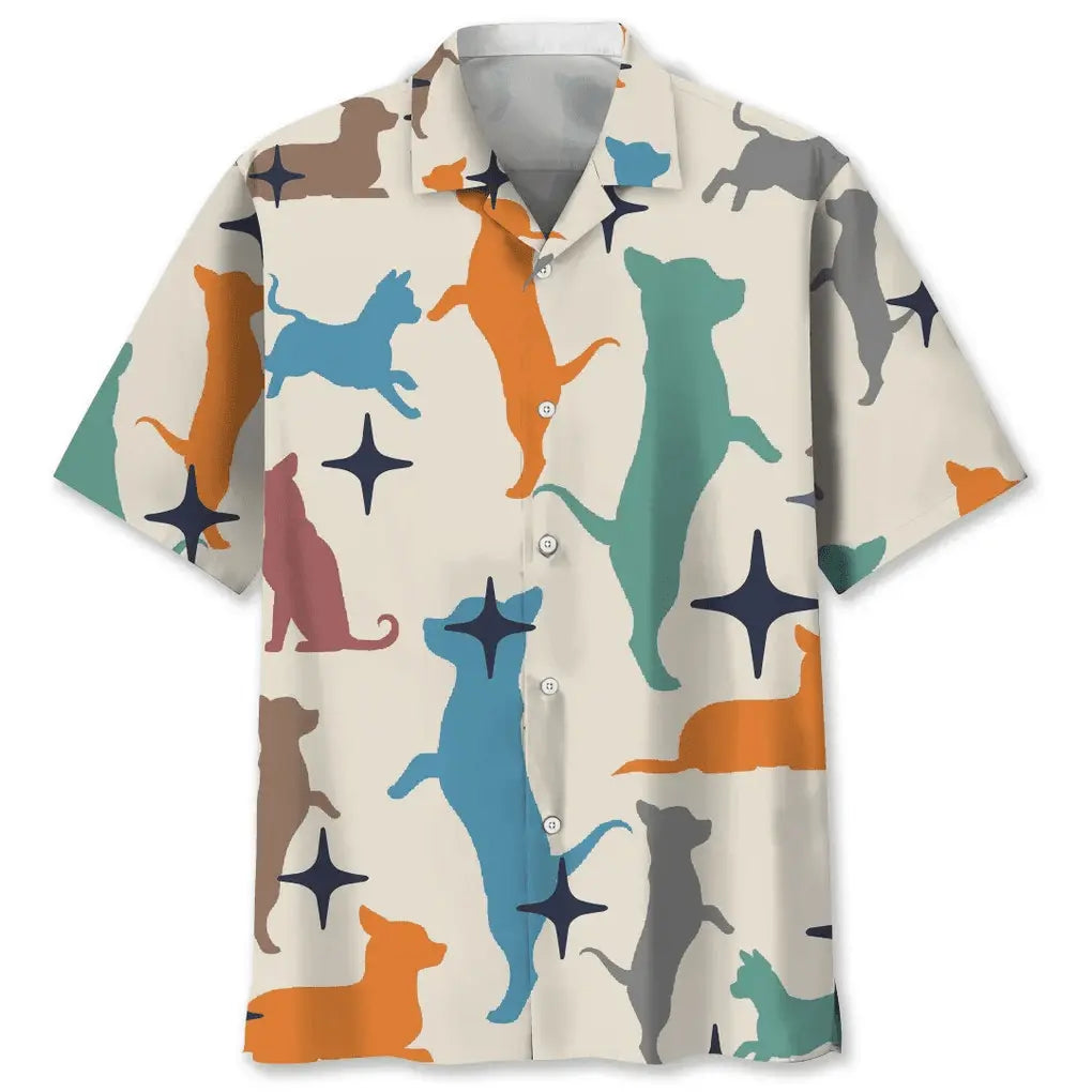 Colorful Chiahuahua Hawaiian Shirt For Tropical Holidays, Outdoor Gatherings, And Everyday Comfort