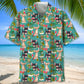Chihuahua Beach Hawaiian Shirt For Summer Vacation, Beach Travel, And Casual Wear