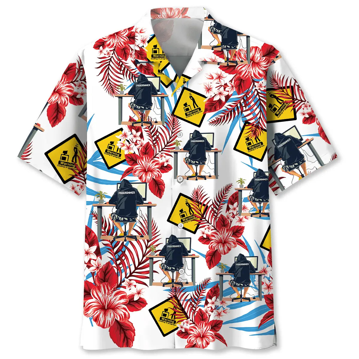 Coding In Progress Hawaiian Shirt For Beachside Event, Beach Travel, And Daily Summer Wear