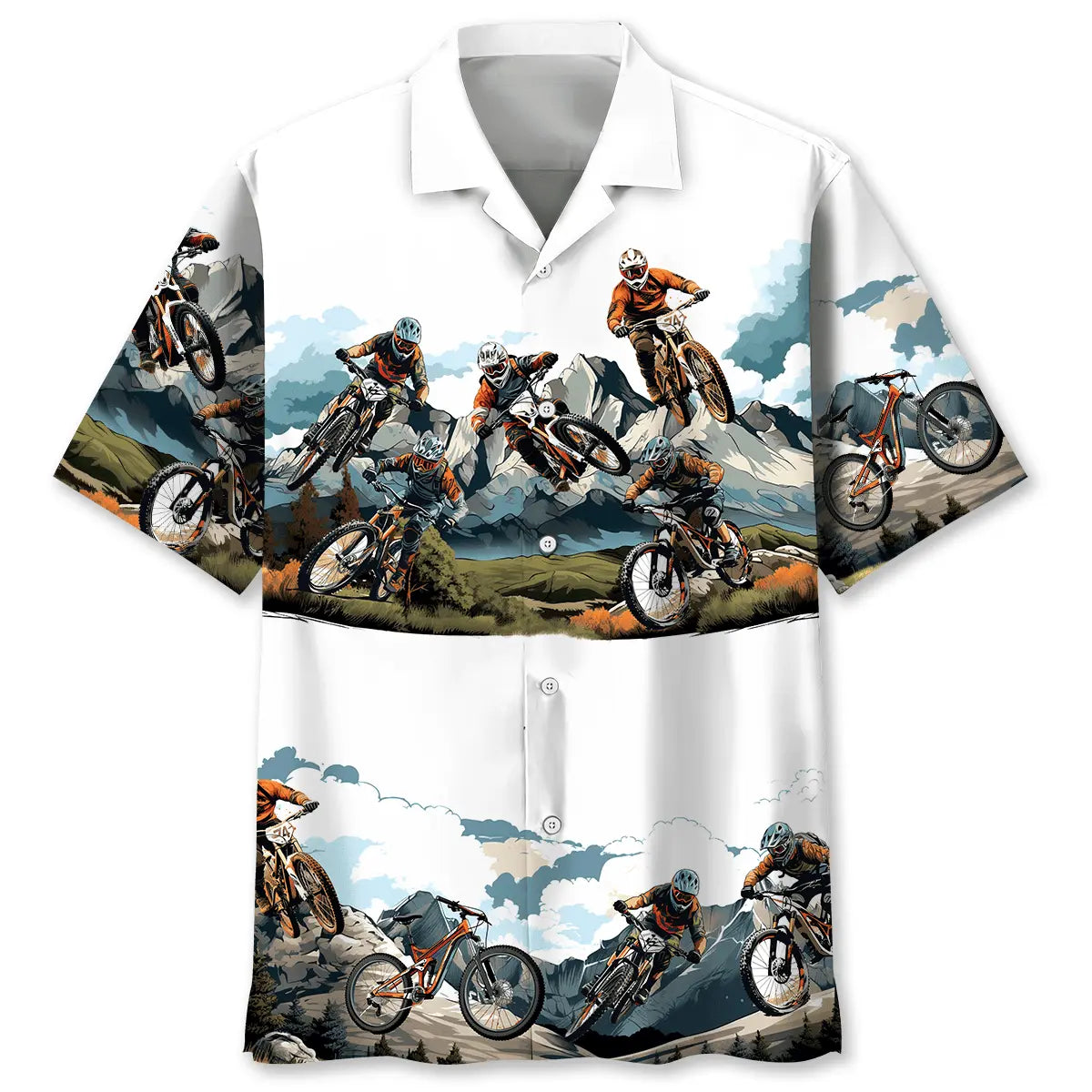 Colorado Mountain Bike Hawaiian Shirt For Beach Days, Summer Outings, And Thoughtful Gift Giving