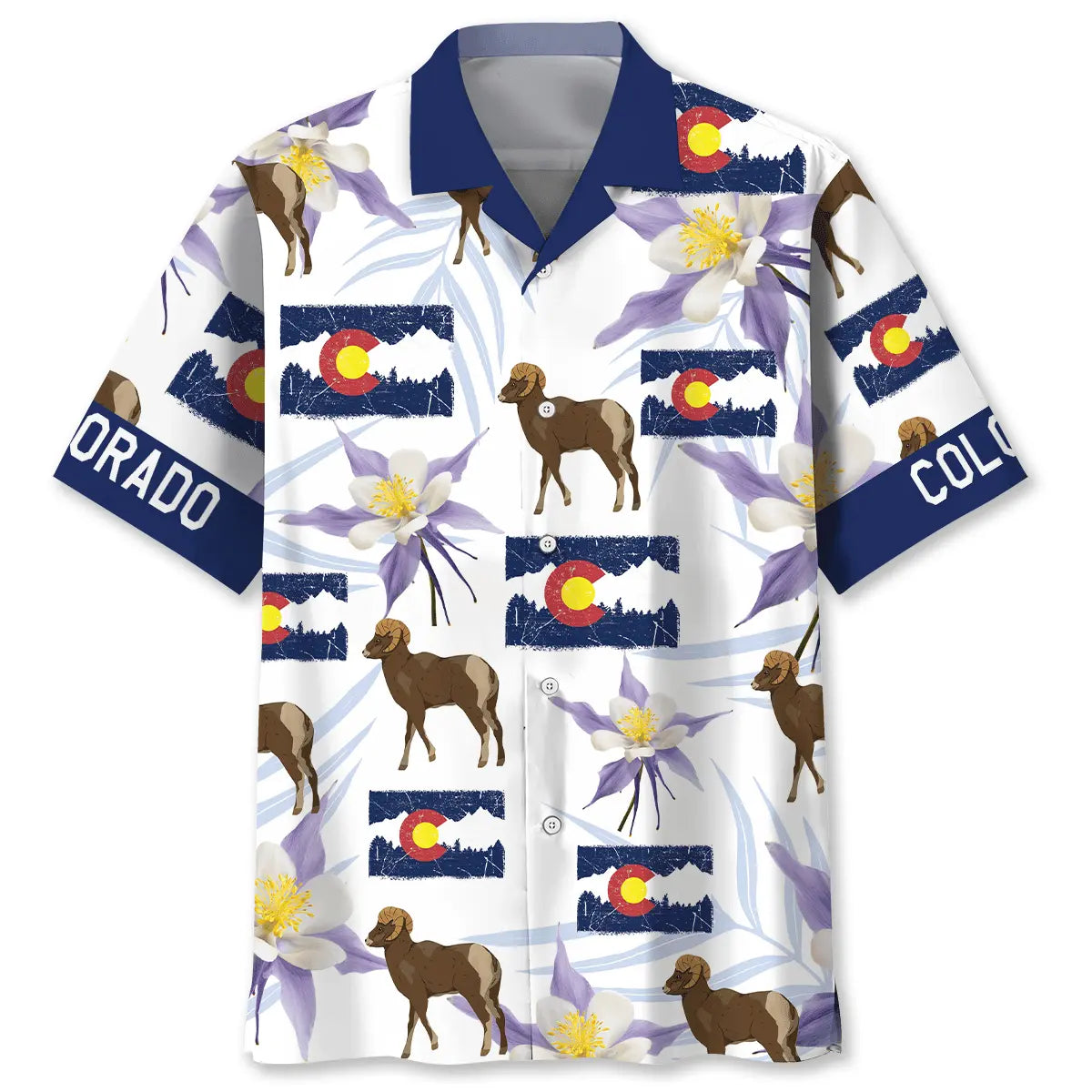 Colorado Heritage Proud Hawaiian Shirt For Tropical Holidays, Outdoor Gatherings, And Everyday Comfort
