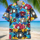 Colorful Tropical Camera Hawaiian Shirt For Hobby Lovers, Coastal Trips, And Relaxed Everyday Wear