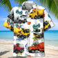 Colorful Concrete Mixer Truck Hawaiian Shirt For Family Vacation, Cruise Journey, And Casual Outdoor Style