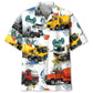Colorful Concrete Mixer Truck Hawaiian Shirt For Summer Gathering, Beach Party, And Island Inspired Style